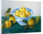 Apples in a Blue Bowl, 2014 by Cristiana Angelini