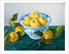 Apples in a Blue Bowl, 2014 by Cristiana Angelini