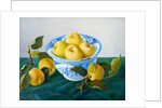 Apples in a Blue Bowl, 2014 by Cristiana Angelini