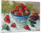 Strawberries in a Blue Bowl by Cristiana Angelini