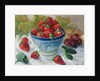 Strawberries in a Blue Bowl by Cristiana Angelini