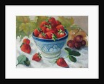 Strawberries in a Blue Bowl by Cristiana Angelini