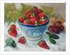 Strawberries in a Blue Bowl by Cristiana Angelini