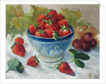 Strawberries in a Blue Bowl by Cristiana Angelini