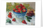 Strawberries in a Blue Bowl by Cristiana Angelini