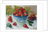 Strawberries in a Blue Bowl by Cristiana Angelini