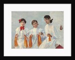 Trois jeunes Sevillanes - Painting by Auguste BREAL by Auguste Breal