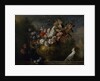 Still life with flowers in an urn, with a cockatoo, on a ledge, c.1699 by Jakob Bogdani or Bogdany