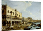 Venice: a view of the Doge's Palace and the Riva degli Schiavoni from the Piazzetta, c.1729 by Canaletto