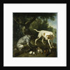 Two pointers belonging to the 3rd Earl of Burlington with dead game in a landscape, 1713 by Alexandre-Francois Desportes