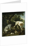 Two pointers belonging to the 3rd Earl of Burlington with dead game in a landscape, 1713 by Alexandre-Francois Desportes