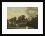 View of Chiswick Villa from a balcony above the Cascade with the lake, 1742 by George Lambert