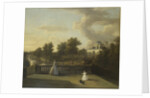 View of Chiswick Villa from a balcony above the Cascade with the lake, 1742 by George Lambert