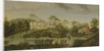 View of the terrace looking across the canal to the side of the villa, Chiswick Villa by Pieter Andreas Rysbrack