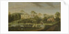 View of the terrace looking across the canal to the side of the villa, Chiswick Villa by Pieter Andreas Rysbrack