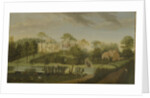 View of the terrace looking across the canal to the side of the villa, Chiswick Villa by Pieter Andreas Rysbrack