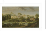 View of the terrace looking across the canal to the side of the villa, Chiswick Villa by Pieter Andreas Rysbrack