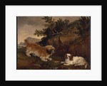 Landscape with spaniel and terrier, 1846 by William Pascoe