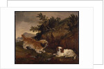 Landscape with spaniel and terrier, 1846 by William Pascoe