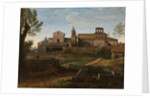 An Italianate Landscape with a view of Saint Giovanni in Laterano, c.1672-75 by Gaspard Poussin Dughet