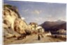 View of the entrance to the harbour, Nice by Francois Antoine Leon Fleury