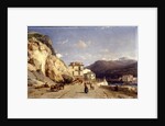 View of the entrance to the harbour, Nice by Francois Antoine Leon Fleury