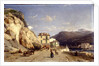 View of the entrance to the harbour, Nice by Francois Antoine Leon Fleury