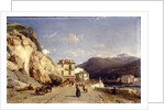 View of the entrance to the harbour, Nice by Francois Antoine Leon Fleury
