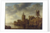 A river landscape with a capriccio of the Oostport, Delft, c.1644 by Jan Josephsz van Goyen