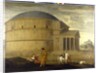 Capriccio view of the Pantheon with the temple of Vespasian by Jean Lemaire