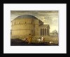 Capriccio view of the Pantheon with the temple of Vespasian by Jean Lemaire