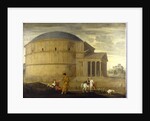 Capriccio view of the Pantheon with the temple of Vespasian by Jean Lemaire