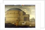 Capriccio view of the Pantheon with the temple of Vespasian by Jean Lemaire