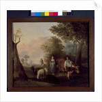 Landscape with cattle and sheep by William Snr. (follower of) Shayer