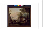 Landscape with cattle and sheep by William Snr. (follower of) Shayer