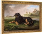 Portrait of 'Tawney', the 6th Duke's spaniel, with the Palatine beyond, 1819 by Johan Wenzel Peter