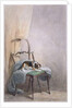 Study of a dog on a chair by William Henry Hunt