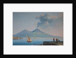View of Naples Bay with Mount Vesuvius by Neapolitan School