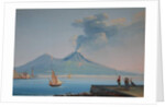 View of Naples Bay with Mount Vesuvius by Neapolitan School