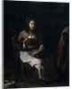 A woman sewing by Michael (attr. to) Sweerts