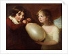 Two children with a pig's bladder by William Tate