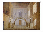 Design for a staircase in the Painted Hall, Chatsworth by Jeffry Wyatville