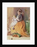 Tick, Tick, Tick - a girl sitting on her mother's lap listening to her gold watch ticking, 1867 by George Elgar Hicks