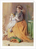 Tick, Tick, Tick - a girl sitting on her mother's lap listening to her gold watch ticking, 1867 by George Elgar Hicks