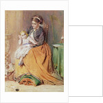 Tick, Tick, Tick - a girl sitting on her mother's lap listening to her gold watch ticking, 1867 by George Elgar Hicks