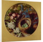 A Still Life with Bird's Nest, Blossom and Bluebells by Henry Stanier