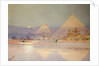 The Pyramids at dusk by Augustus Osborne Lamplough