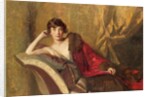Countess Michael Karolyi reclining on a divan, 1918 by John Quincy Adams