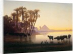 Along the Nile at Gyzeh, c.1850s by Charles Theodore Frere