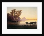 Along the Nile at Gyzeh, c.1850s by Charles Theodore Frere